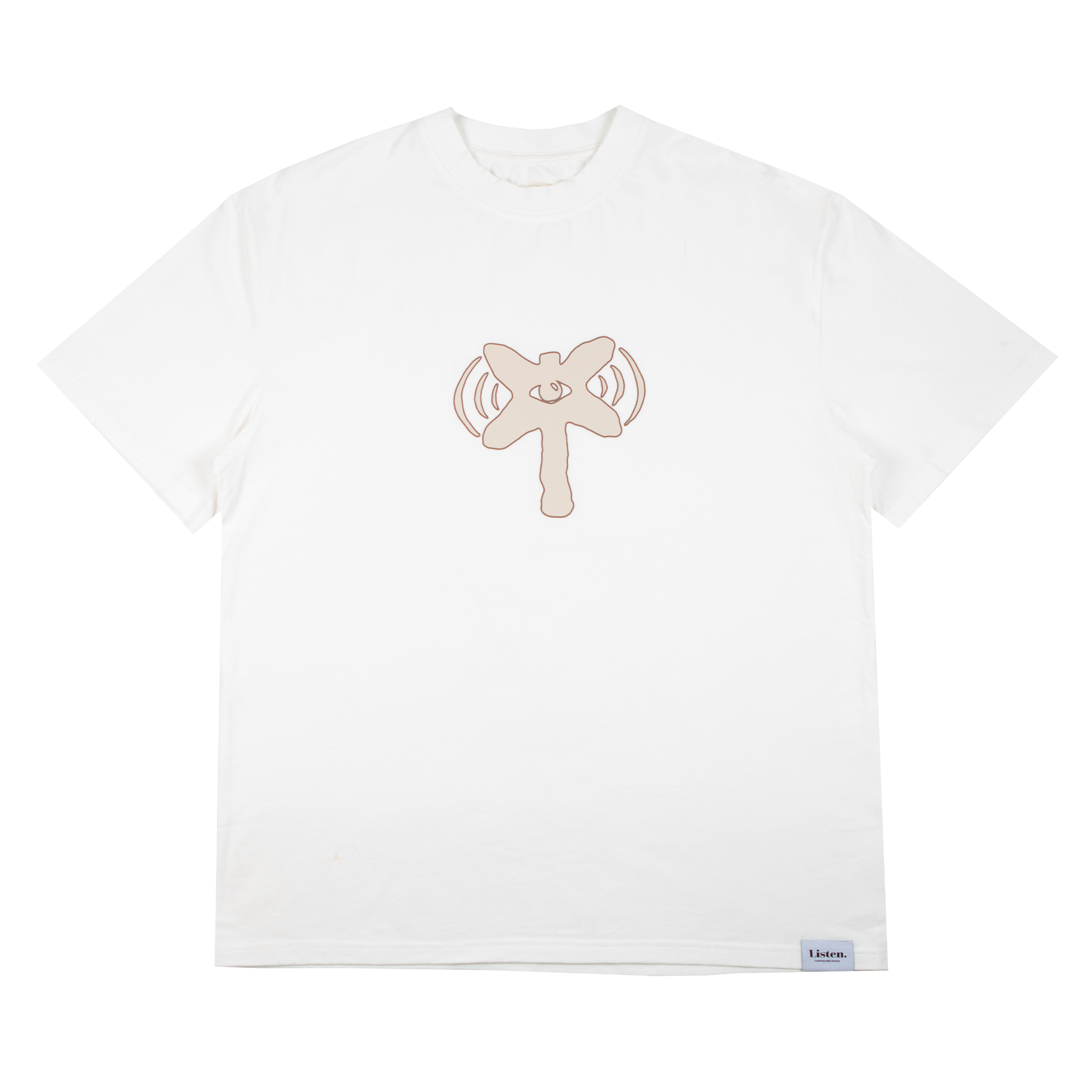 Listen signal tee - White